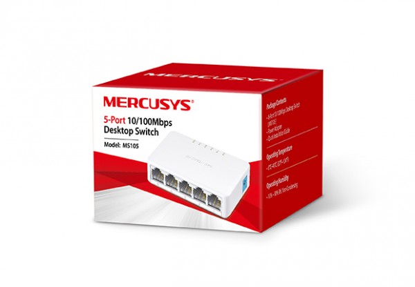 Mercusys MS105 5-port 10-100M mini Desktop Switch