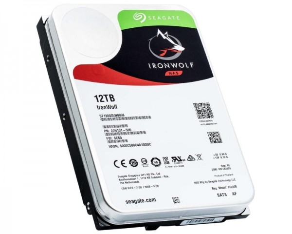 SEAGATE 12TB 3.5'' SATA 6 256MB ST12000VN0008 Ironwolf Guardian HDD