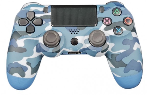 JPD-Wireless-Thrillershock PC/PS4 BLUE CAMO Gembird Bezicni gamepad sa dvostrukom vibracijom