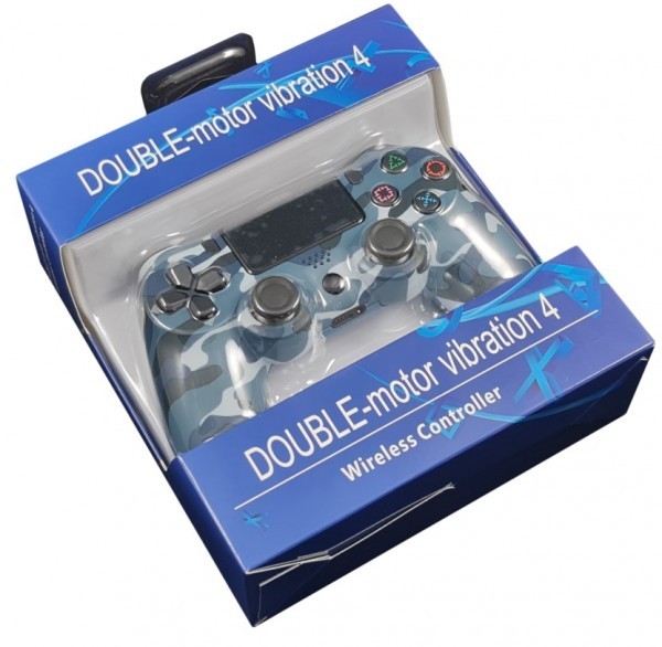 JPD-Wireless-Thrillershock PC/PS4 BLUE CAMO Gembird Bezicni gamepad sa dvostrukom vibracijom