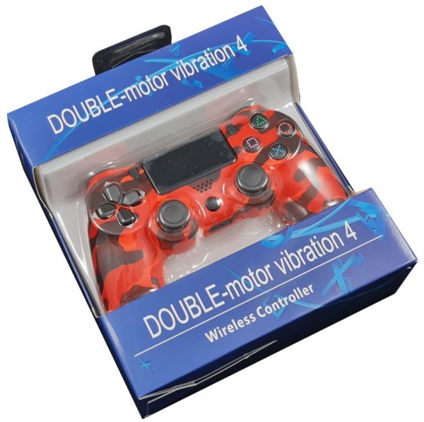 JPD-Wireless-Thrillershock PC/PS4 RED CAMO Gembird Bezicni gamepad sa dvostrukom vibracijom