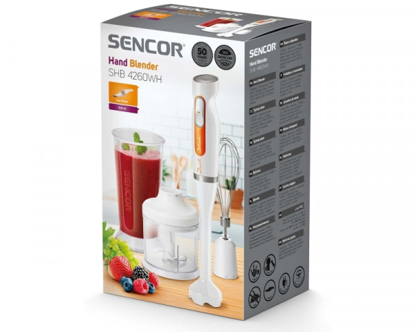 SENCOR Štapni mikser + seckalica SHB 4260WH-EUE3