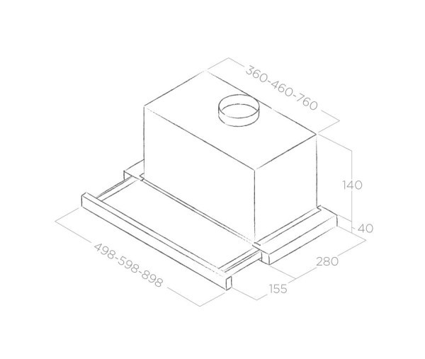 ELICA Aspirator ELITE 14 LUX BLA50