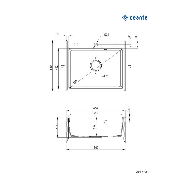 Deante Sudopera Andante 60MGRA