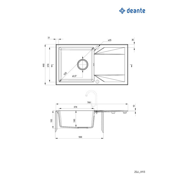 Deante sudopera Evora 78SDO