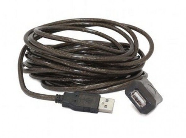 GEMBIRD UAE-01-10M  USB 2.0 active extension cable, black color, bulk package, 10m