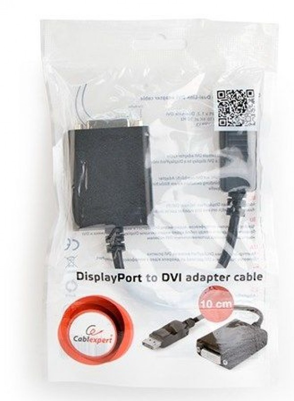 GEMBIRD A-DPM-DVIF-03  DisplayPort v.1.2 to Dual-Link DVI adapter cable, black