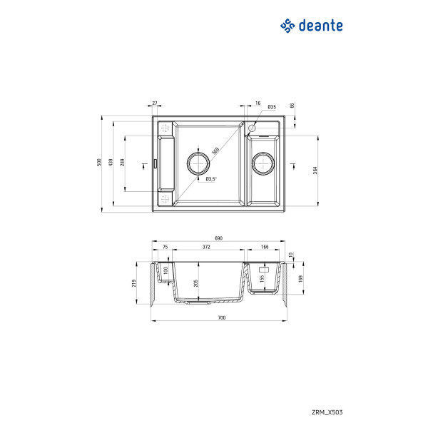 Deante sudopera Magnetic 69MGRAO ZRM S503