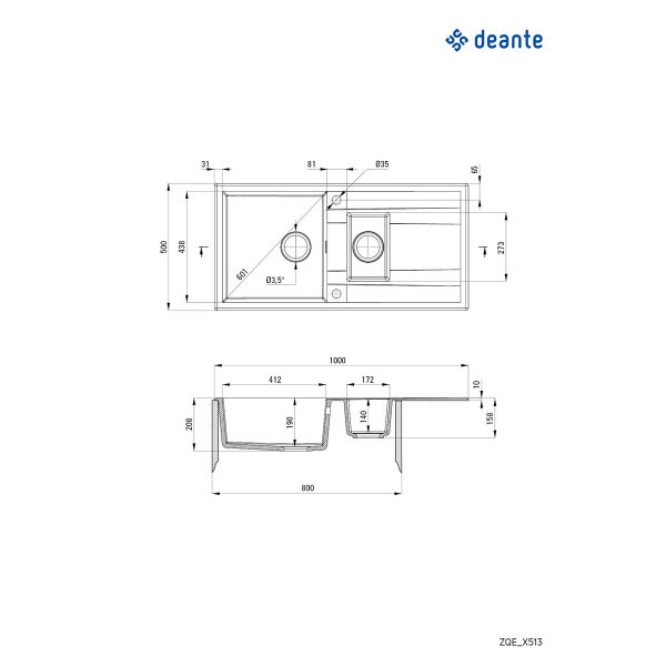 Deante sudopera Eridan 100N1.5O