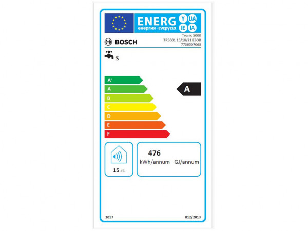 BOSCH Bojler TR5001-15-18-21ESOB protočni WiFi ready slim