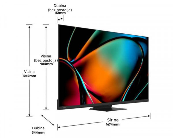 HISENSE 75U8KQ Mini-LED ULED 4K UHD Smart TV