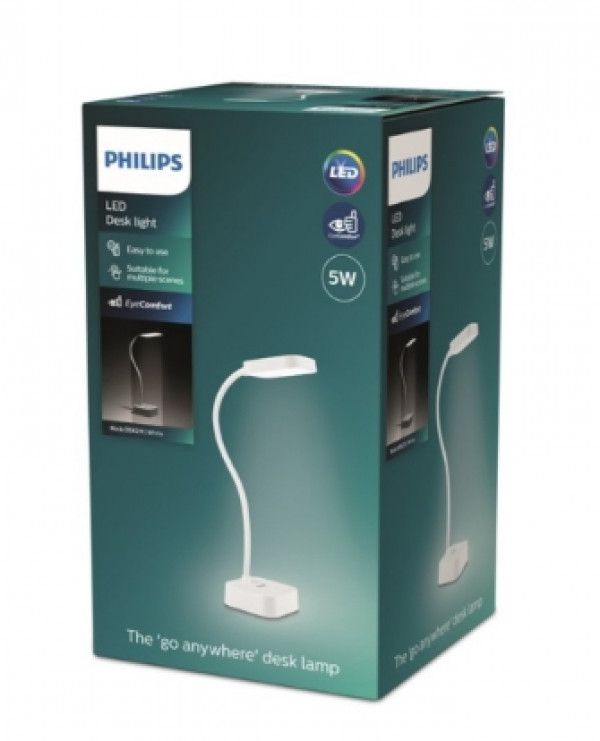 PHILIPS Stona svetiljka Rock DSK211 PT 5W 5000K bela USB 02