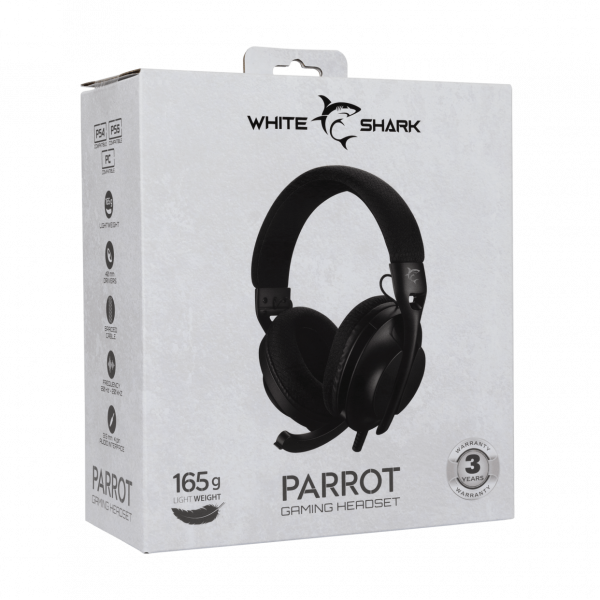 White Shark GH 2440 PARROT Black Headset