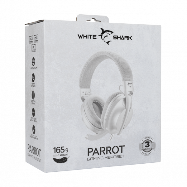 White Shark GH 2440 PARROT White/Gray Headset